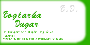 boglarka dugar business card